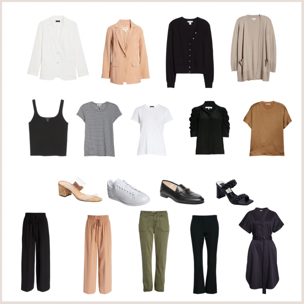 Capsule wardrobe work and sales casual