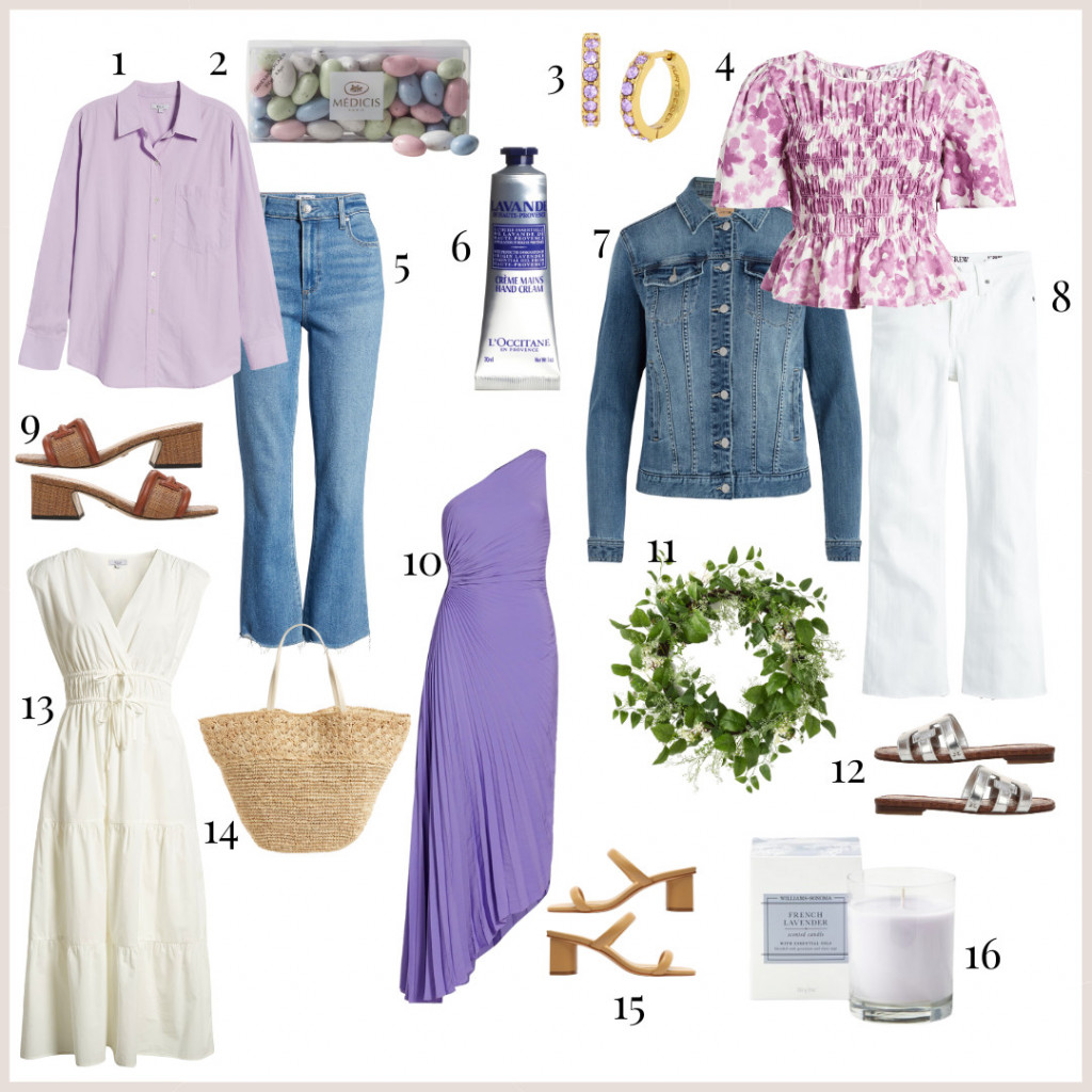 3 Springtime Outfits with Lavender Pants