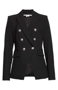 Black blazer with silver buttons