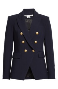 Navy blazer with gold buttons 