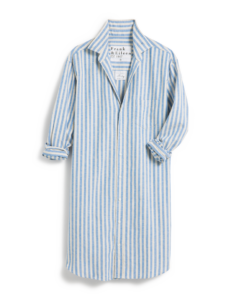 Frank & Eileen Mary dress in blue and white stripe