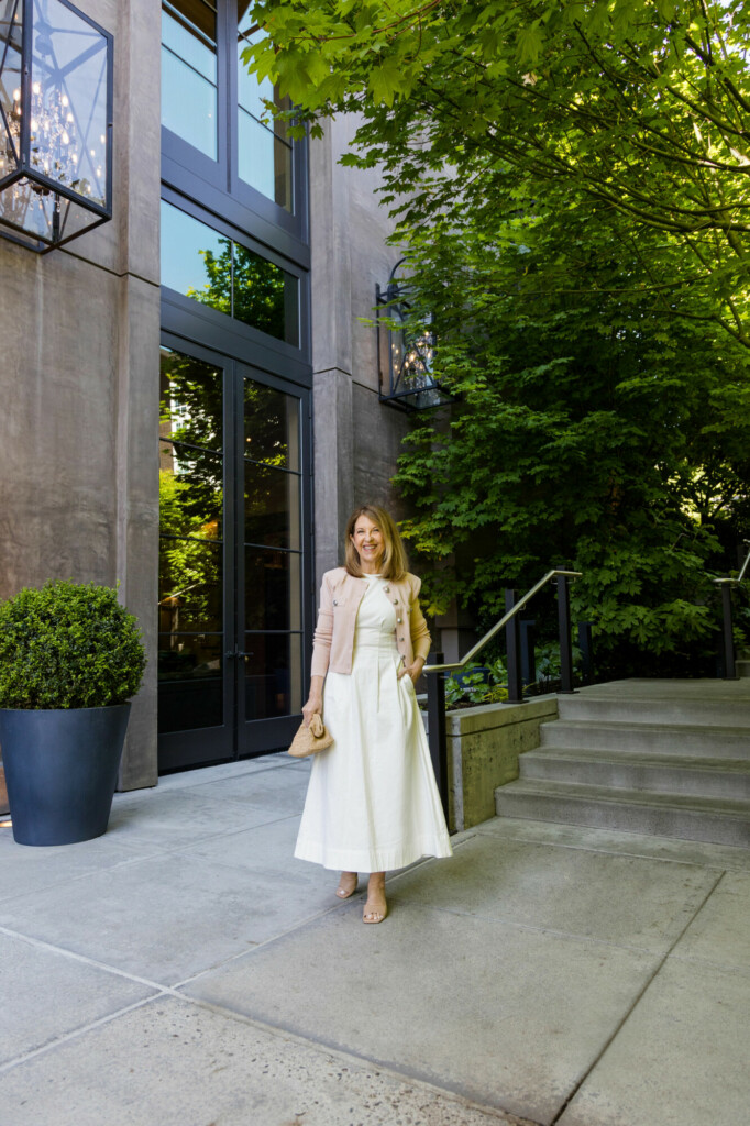 White dress for summer