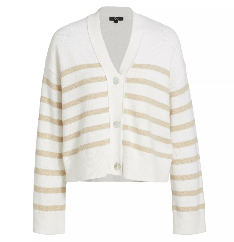 Rails Geneva Striped Cotton-Blend Cardigan