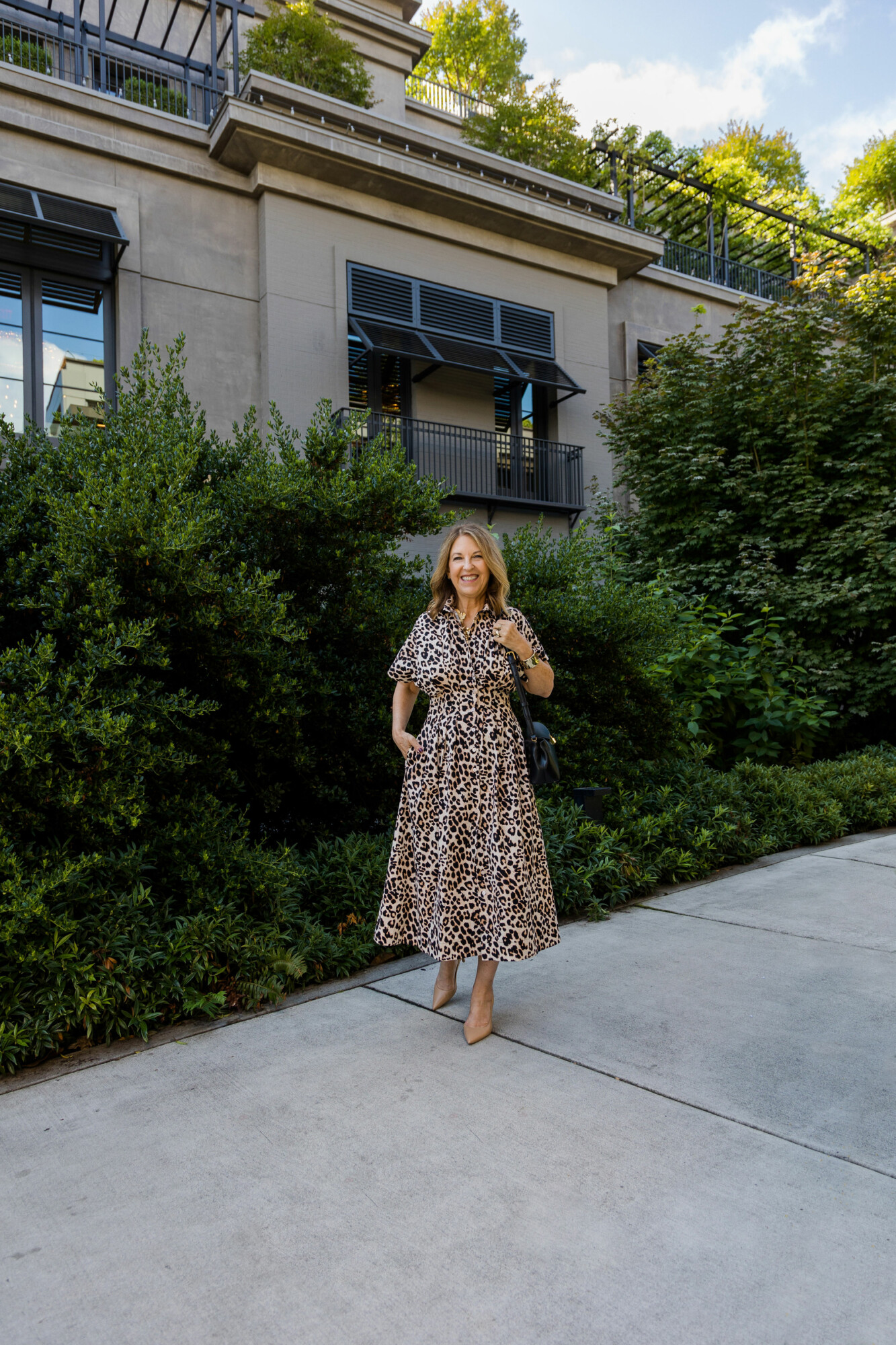 Anthropologie leopard dress