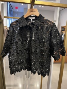 black lace button up - frame