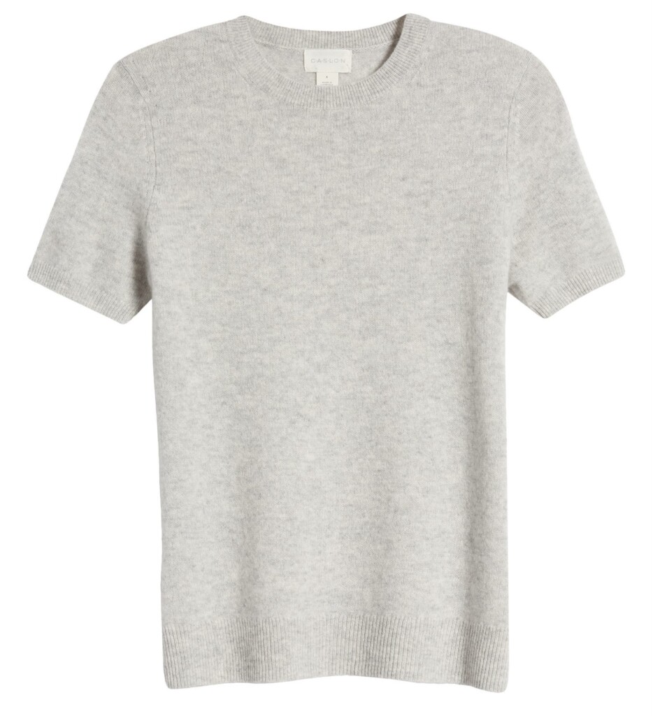 caslon wool and cashmere short sleeve top