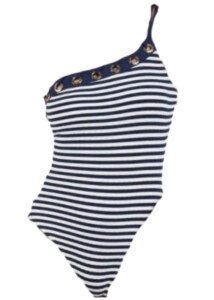 La Blanca 1 shoulder striped bathing suit