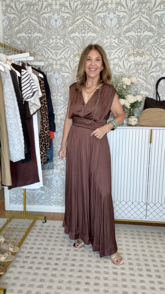 Nordstrom maxi dress in chocolate brown