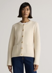 quince structured cashmere cardigan