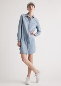 Quince denim shirt dress