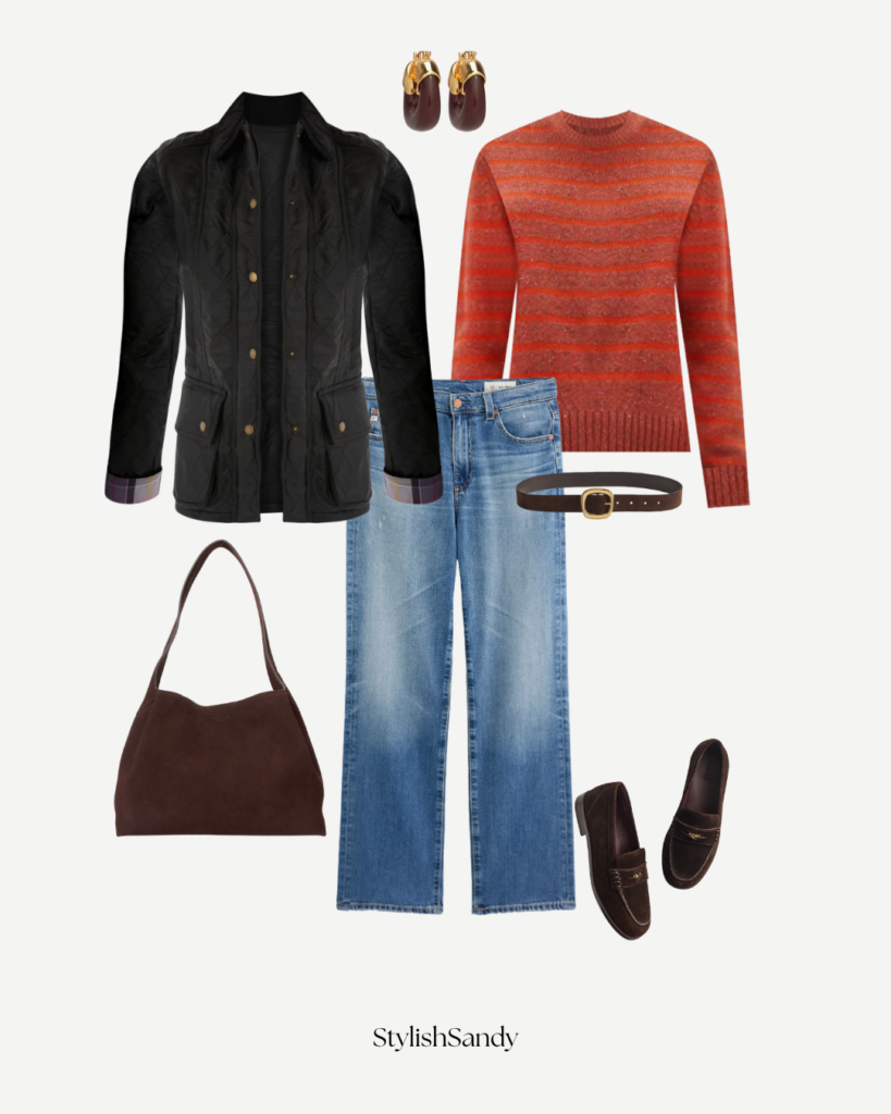 Fall outfit with Barbour and AG