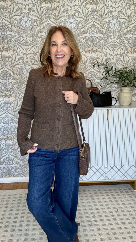 quince cashmere structured cardigan