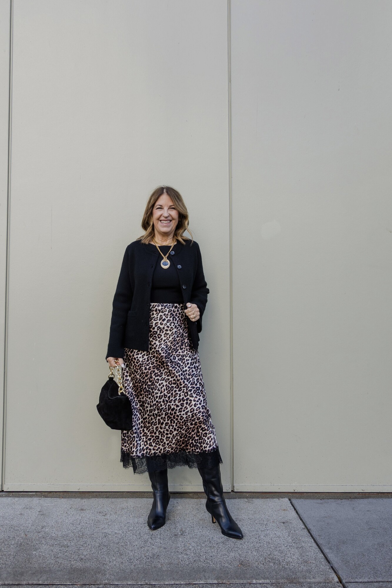 rails skirt, quince sweater and boots
