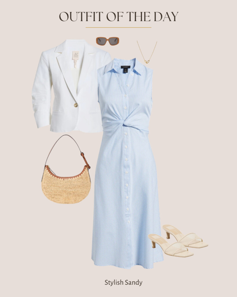preppy coastal meets parisian style outfit