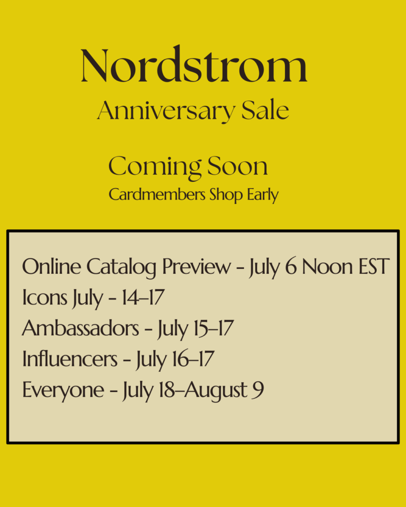 nordy sale schedule 2026