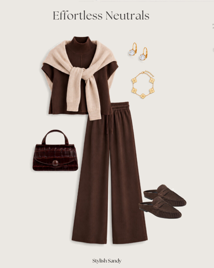 splendid 2-piece outfit, quince sweater and mules