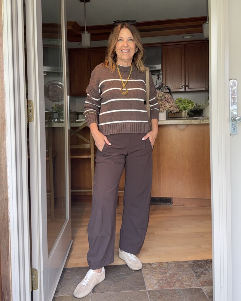 ruti pants with Quince Cotton Sweater