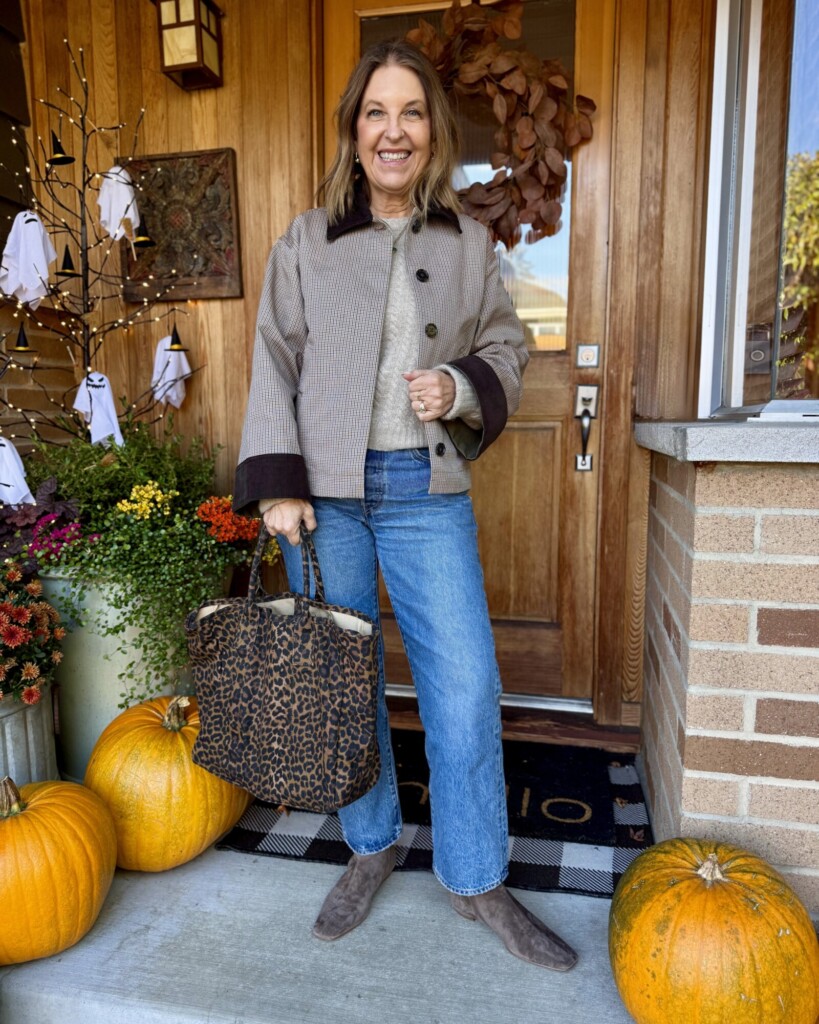 j.crew jacket, levis and boots